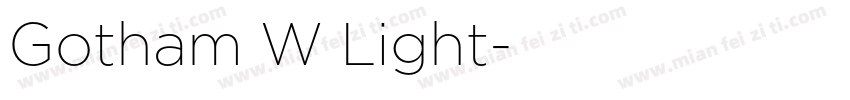 Gotham W Light字体转换